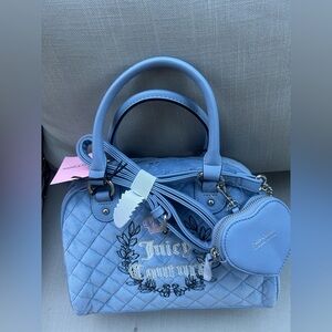 Juicy couture Royal moment bowler bag in color slant blue ￼